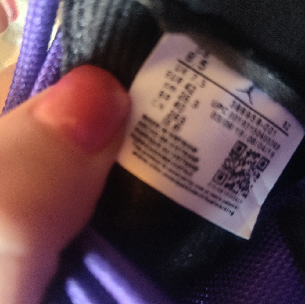 Air Jordan 11s Purple and Black Sneakers - Picture 2 of 4